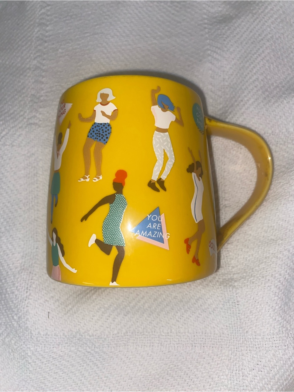 Paper Source Bright Yellow Ceramic Mug Inspirational